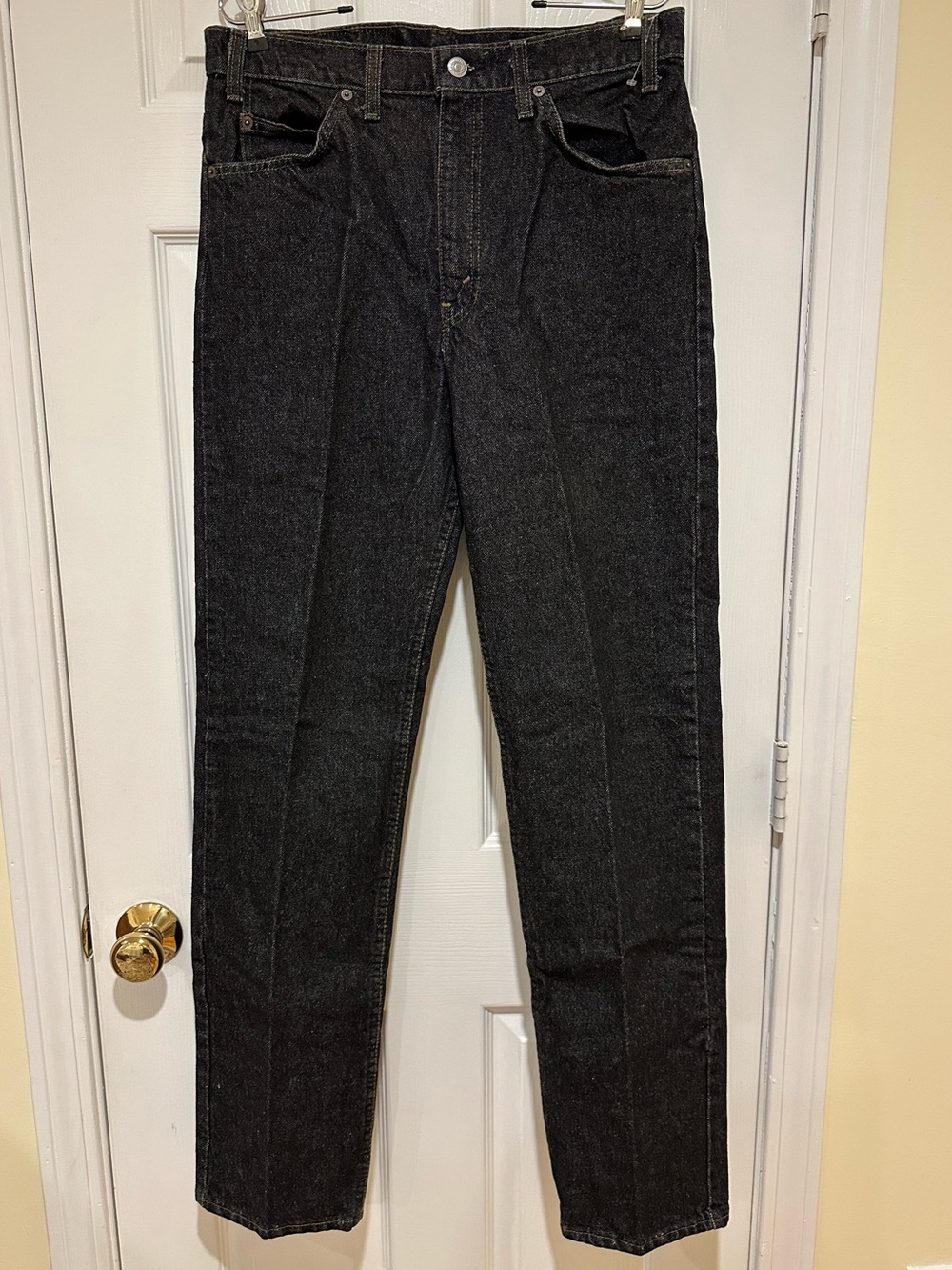 Vintage 1992 Levi's 505 red tag black denim jeans 33 x 34